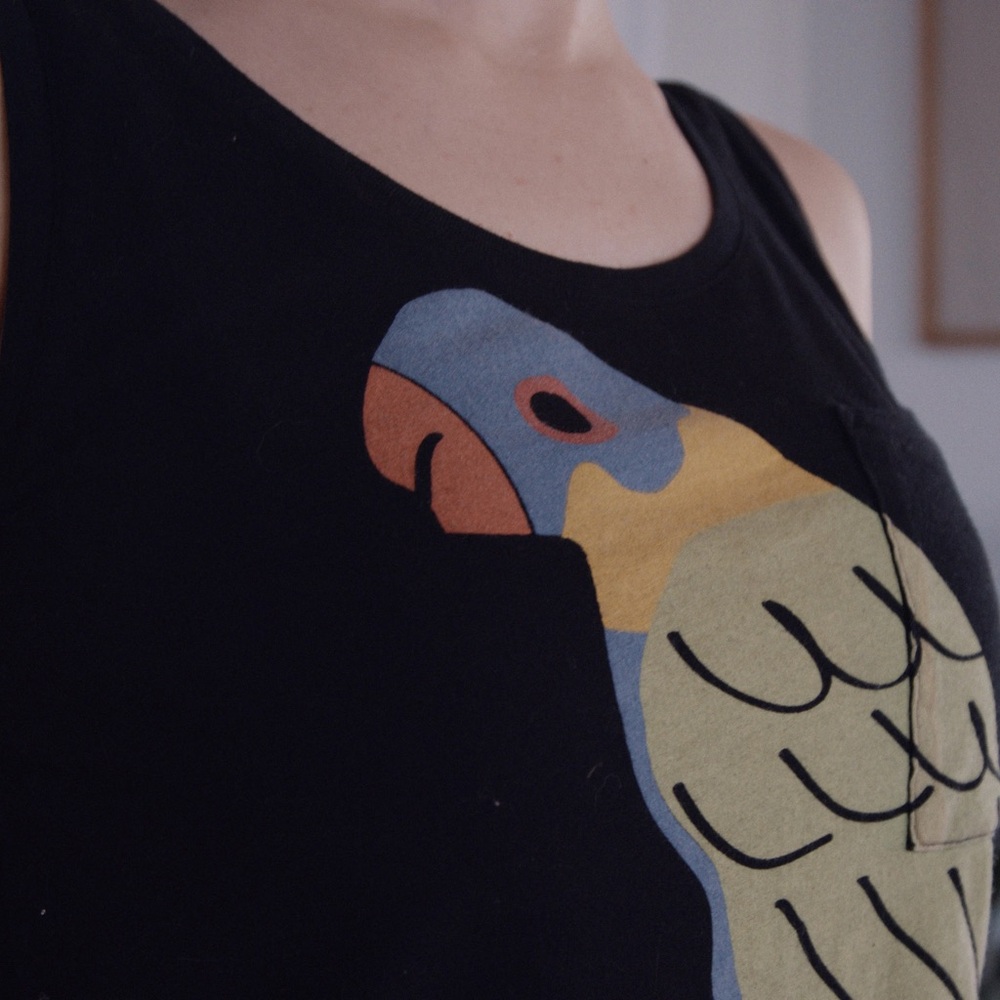 Parrot Bird Graphic Print Tank Top T - Picture 7 of 7